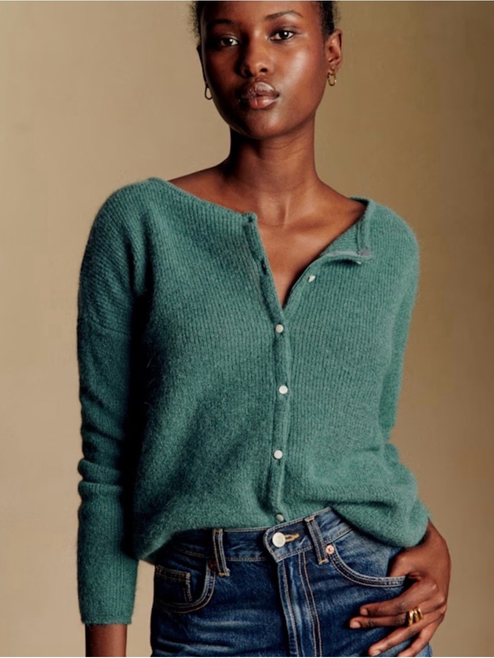 Sezane Gaspar Cardigan Button-Front Women’s Sweater